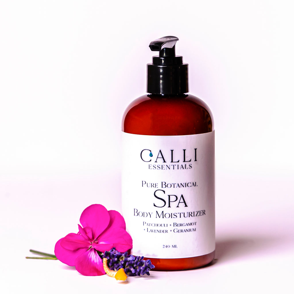 Spa body lotion with patchouli, bergamot and lavender