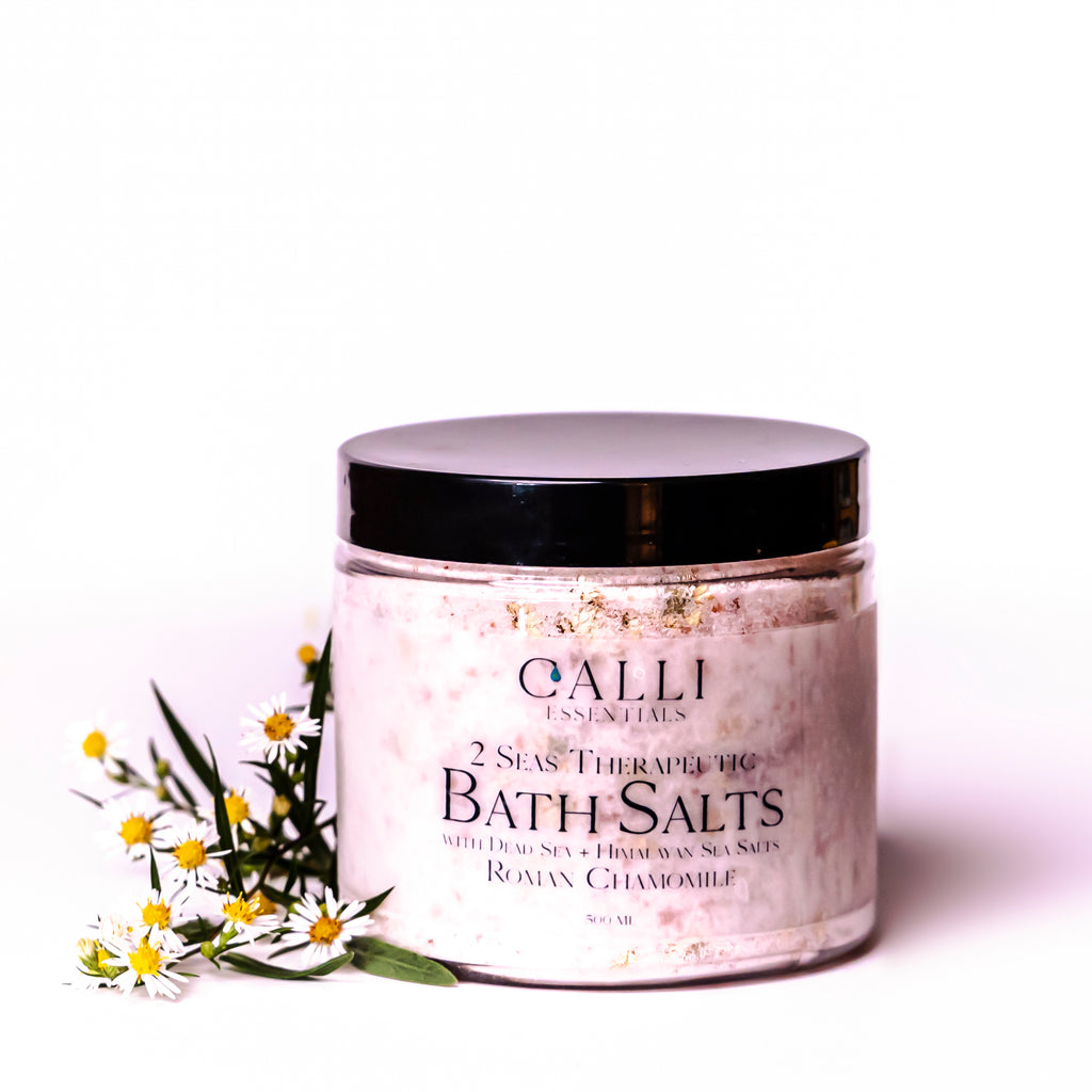 2 Seas Bath Salts With Dead Sea and Himalayan Salts + Epsom Salts -500 Grams - www.CalliSkin.com