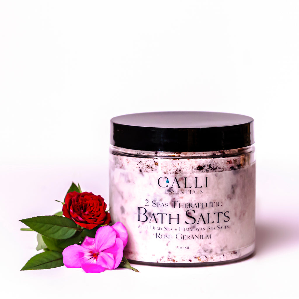 2 Seas Bath Salts With Dead Sea and Himalayan Salts + Epsom Salts -500 Grams - www.CalliSkin.com