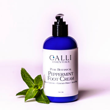 Vegan Peppermint Foot Cream - Treatment for Dry and Cracked Feet - www.CalliSkin.com