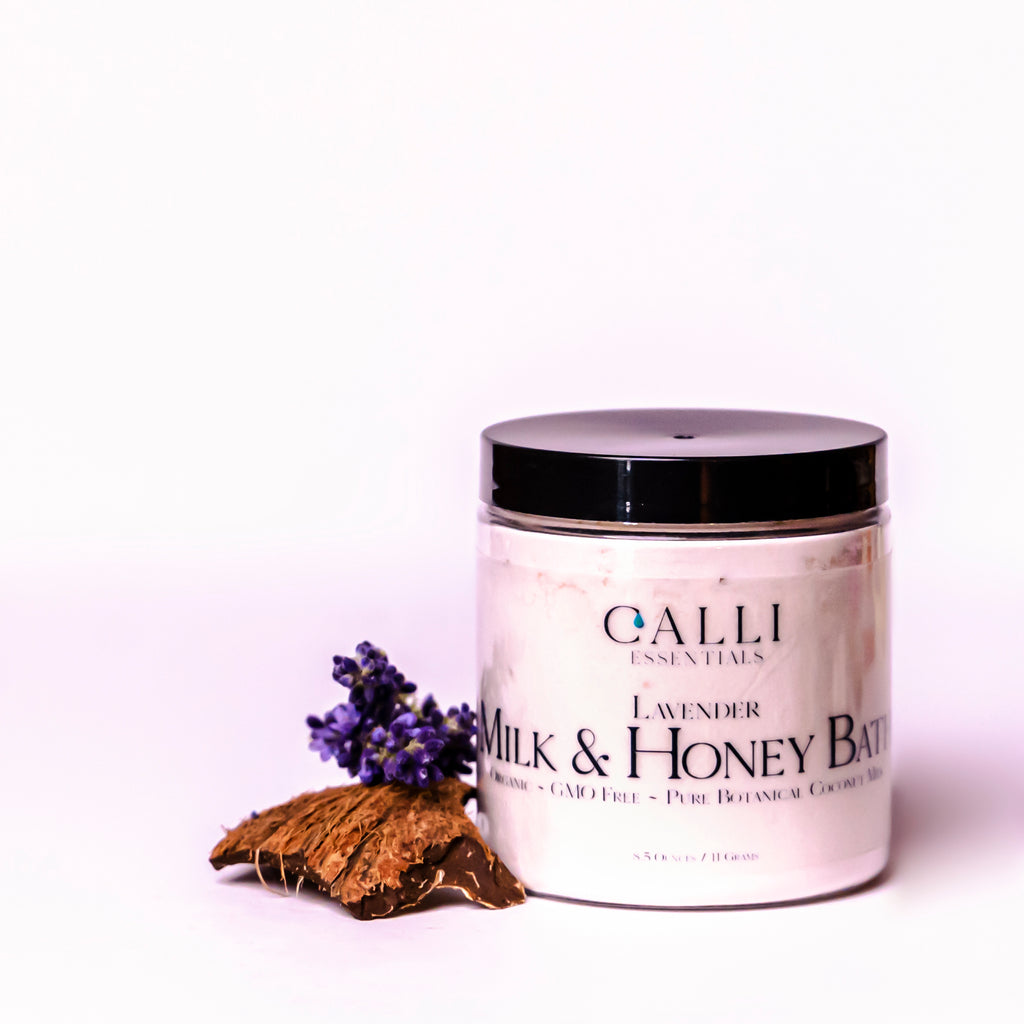 Milk & Honey Bath Soak - Lavender or Roman Chamomile - www.CalliSkin.com