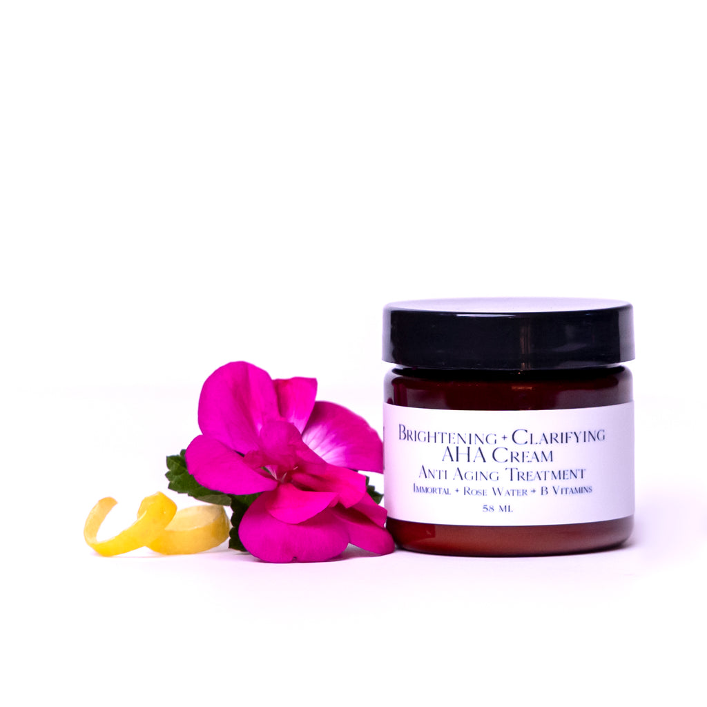 Clarifying and Brightening Rehydrating Cream -AHA's + Hyaluronate Acid - www.CalliSkin.com