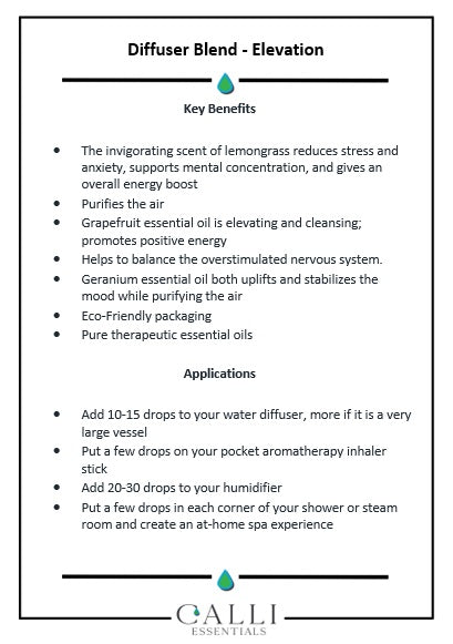 Diffuser Blend Elevation To Reduce Stress www.calliskin.com