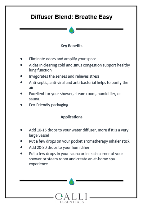 Diffuser Blend - Breathe Easy - www.CalliSkin.com