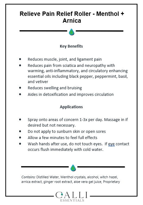 what card indicating pain relief roller with benefits and applications